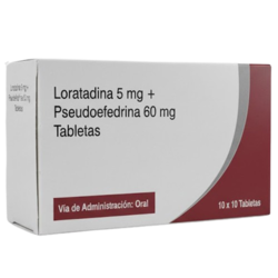 LORATADINA 5 MG PSEUDOEFEDRINA 60 MG X 10 TAB 