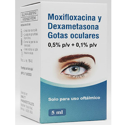 MOXIFLOXACINA + DEXAMETASONA 0,5% + 0,1% GOTAS OFTALMICAS X 5 ML 