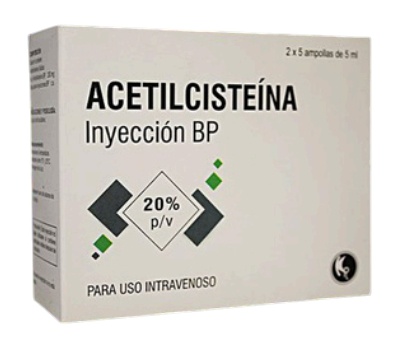 acetilcisteína 200mg/ml amp