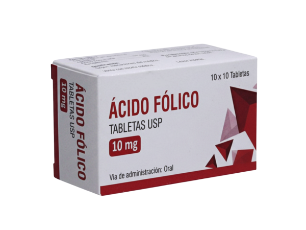 Ácido fólico 10mg x 10tab