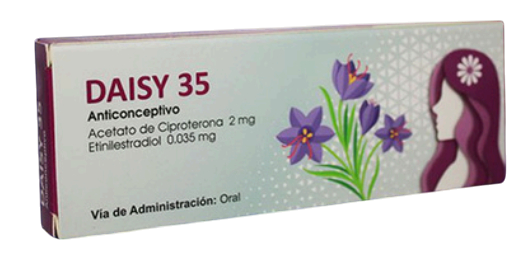 daisy 35 anticonceptivo cipro + etinil 2mg + 0.035mg x 21tab