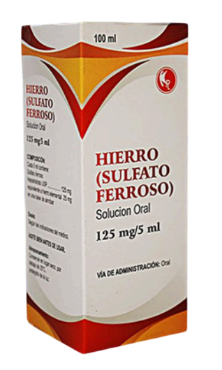 hierro 125mg/5ml susp ped