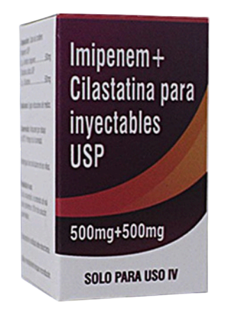 imipenem + cilastatin 500mg + 500mg amp